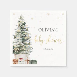 Kerstboom Baby Shower Papieren Servetten