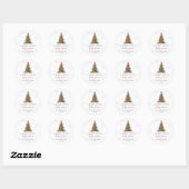 Kerstboom Baby Shower Ronde Sticker (Vel)