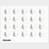Kerstboom Baby Shower Sticker (Vel)
