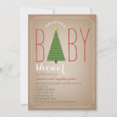 Kerstboom Baby shower Uitnodiging (Voorkant)