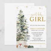 Kerstboom Baby Shower Uitnodiging (Voorkant / Achterkant)