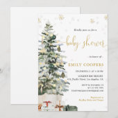 Kerstboom Baby Shower Uitnodiging (Voorkant / Achterkant)