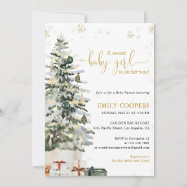 Kerstboom Baby Shower Uitnodiging