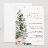 Kerstboom Baby Shower Uitnodiging (Voorkant / Achterkant)
