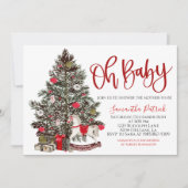 Kerstboom Baby shower Uitnodiging (Voorkant)