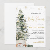 Kerstboom Baby Shower Uitnodiging (Voorkant / Achterkant)