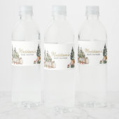 Kerstboom Baby shower Waterfles Etiket (Flessen)