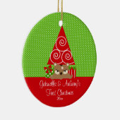 Kerstboom Baby Tweeling Eerste Kerst Ornament (Rechts)
