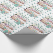Kerstboom Babys Eerste FOTO Gift Turquoise Cadeaupapier (Hoek)