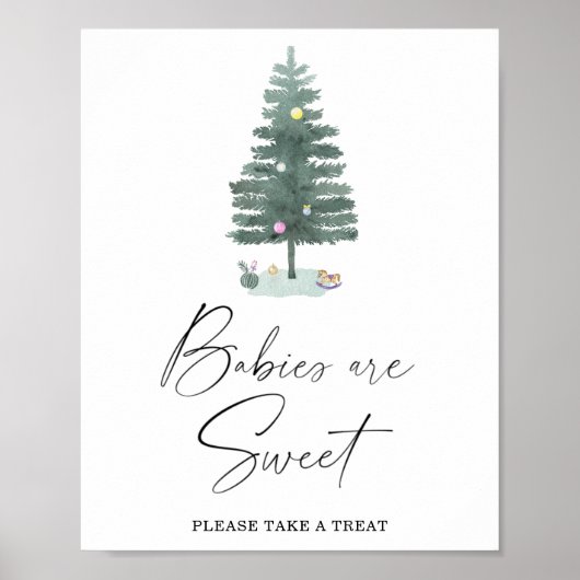 Kerstboom - baby's zijn lief poster (Voorkant)