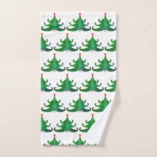 kerstboom bad handdoek (Handdoek)