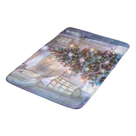 kerstboom  badmat (Gekanteld)