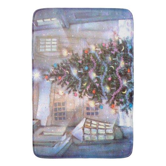 kerstboom  badmat (Voorkant Verticaal)