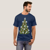 Kerstboom badminton ventilator t-shirt (Voorkant volledig)