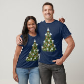 Kerstboom badminton ventilator t-shirt (Unisex)