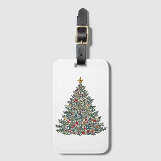 Kerstboom Bagage Label (Voorkant (verticaal))