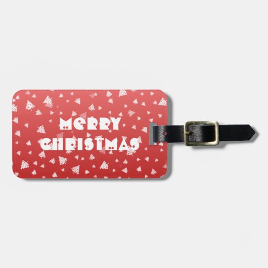 kerstboom bagagelabel (Voorkant horizontaal)