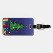 Kerstboom Bagagelabel (Voorkant horizontaal)