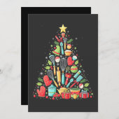 Kerstboom bakken Chef Cook Kerstmis Bedankkaart (Voorkant / Achterkant)