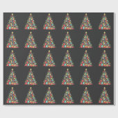 Kerstboom bakken Chef Cook Kerstmis Cadeaupapier (Vlak)