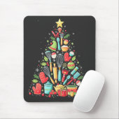 Kerstboom bakken Chef Cook Kerstmis Muismat (Met muis)