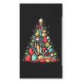 Kerstboom Bakken Chef Kok Kerstmis  Magnetisch Visitekaartje (Voorkant Verticaal)