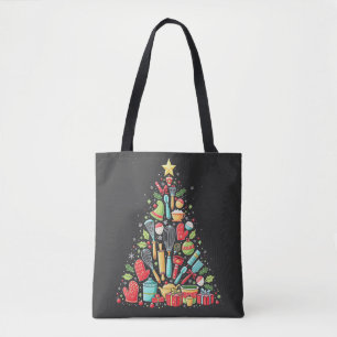 Kerstboom Bakken Chef Kok Kerstmis Tote Bag