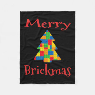 Kerstboom baksteen hoofdbouwer baksteen set blok fleece deken