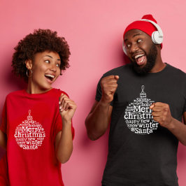 Kerstboom Bal typografie ontwerp T-shirt