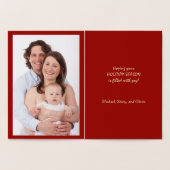 Kerstboom Banner Fotosjabloon Folie Kaart (Binnen)