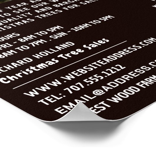 Kerstboom Bauble, kerstboomverkoop Poster (Hoek)