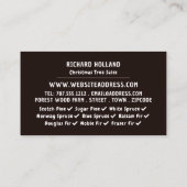 Kerstboom Bauble, kerstboomverkoop Visitekaartje (Achterkant)