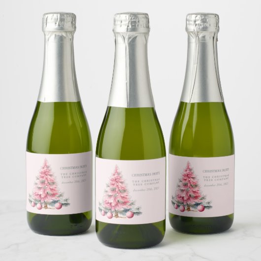 Kerstboom Baubles Chique Mini Champagne Labels Sparkling Wijnetiket (Flessen)