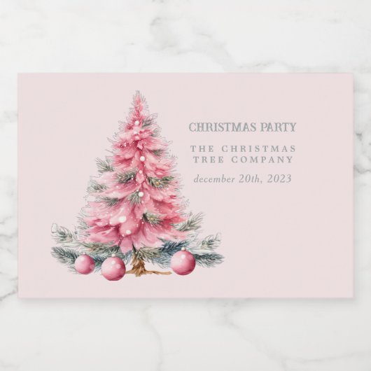 Kerstboom Baubles Chique Mini Champagne Labels Sparkling Wijnetiket (Enkel label)