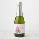 Kerstboom Baubles Chique Mini Champagne Labels Sparkling Wijnetiket (Voorkant)