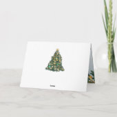 Kerstboom, baubles German Holiday Card Feestdagen Kaart (Achterkant)