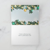 Kerstboom, baubles German Holiday Card Feestdagen Kaart (Binnen)