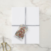 Kerstboom, baubles Gift Label Cadeaulabel (Met Touw)