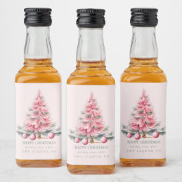 Kerstboom Baubles Mini Liquor Flesetiketten Likeurfles Etiket