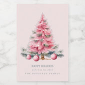 Kerstboom Baubles Mini Wijnfles Etiketten (Enkel label)