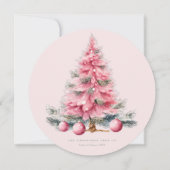 Kerstboom Baubles Shabby Circle Menu Kaart (Achterkant)