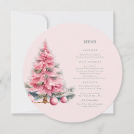Kerstboom Baubles Shabby Circle Menu Kaart