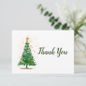 kerstboom bedankkaart (Staand voorkant)