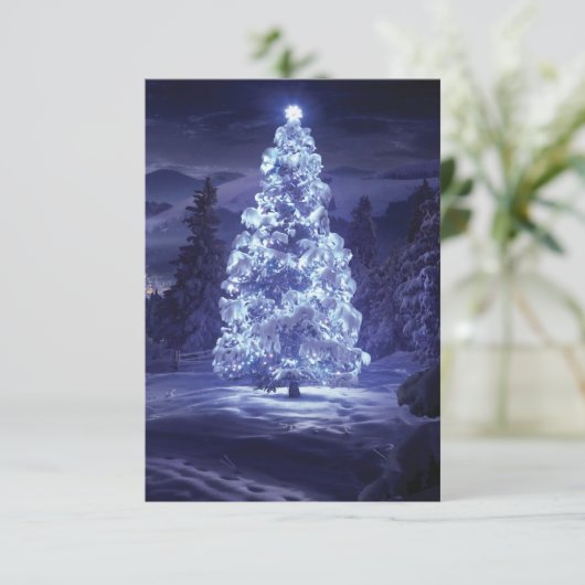 kerstboom bedankkaart (Staand voorkant)