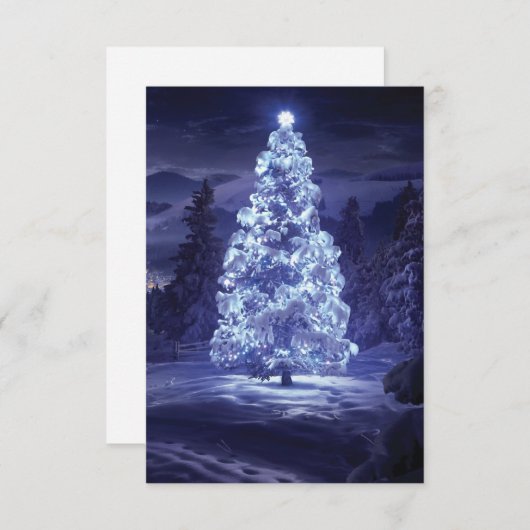 kerstboom bedankkaart (Voorkant / Achterkant)