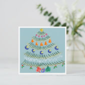 Kerstboom Bedankkaart (Staand voorkant)