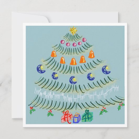 Kerstboom Bedankkaart (Voorkant)