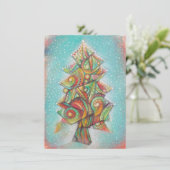 kerstboom bedankkaart (Staand voorkant)