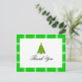 Kerstboom Bedankt Groen Briefkaart (Staand voorkant)