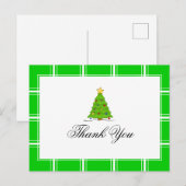 Kerstboom Bedankt Groen Briefkaart (Voorkant / Achterkant)